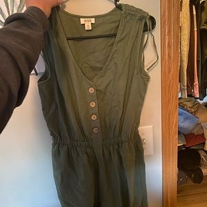 Army green jumpsuit in an extra small